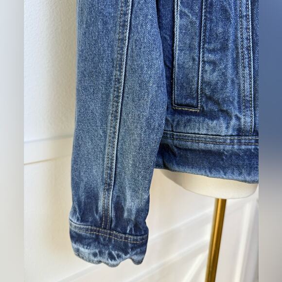 Walter Baker Shawna Dark Denim Jean Jacket Oversized Size XS - Picture 6 of 12